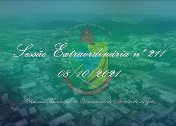 Câmara de Vereadores fará a terceira Sessão Extraordinária de 2021.