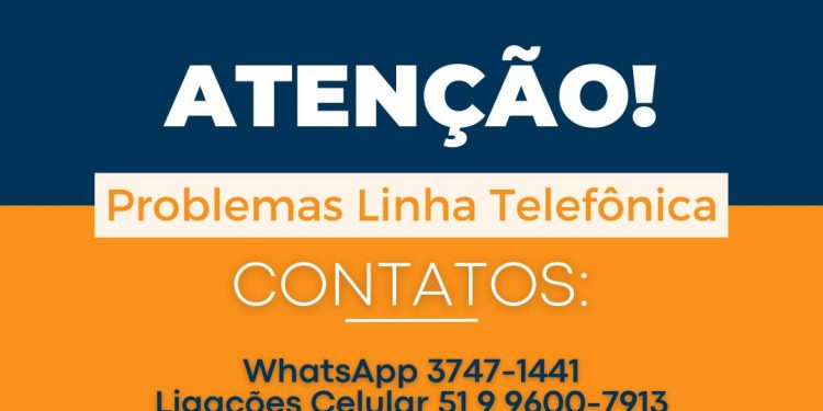 Atenção! Problemas na linha telefônica!