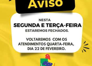 Câmara de Vereadores fará feriadão de Carnaval.