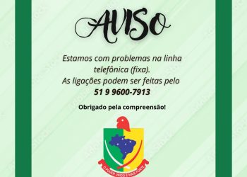 Aviso! Problemas com a linha telefônica fixa.