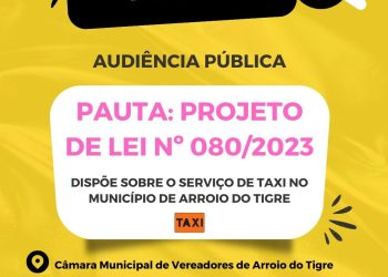 Audiência Pública: Debatendo o Futuro dos Serviços de Táxi em Arroio do Tigre.