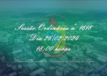 Sessão Ordinária nº 1618 não terá Projetos de Lei em pauta.