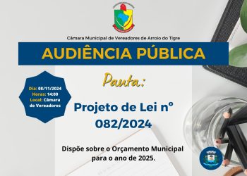 Comissões realizarão Audiência Pública para debater o orçamento municipal de 2025