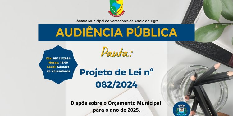 Comissões realizarão Audiência Pública para debater o orçamento municipal de 2025