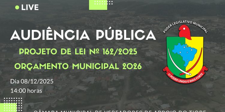 Câmara de Vereadores convoca Audiência Pública para discussão da LOA 2026